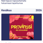 Provinssi 2026 to-la 3pv lippu 25.-27.6. - pikkukuva 1