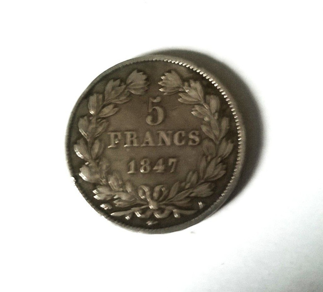 5 Francs 1847, hopeaa, Ranska