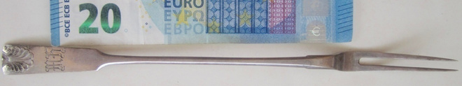VANHA Otin Haarukka Tarkiainen Viipuri Hopeaa 1937 Erikoinen