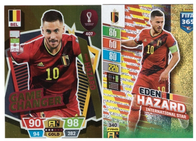 2 x EDEN HAZARD Belgia, Jalkapallo Kortteja