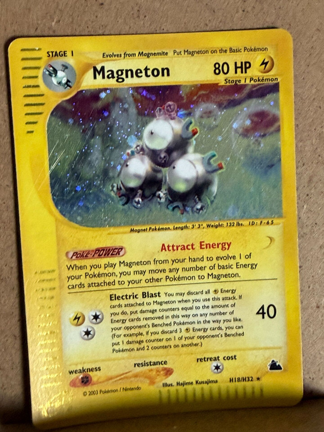 Pokémon Magneton H18/H32 Aquapolis Holo Rare