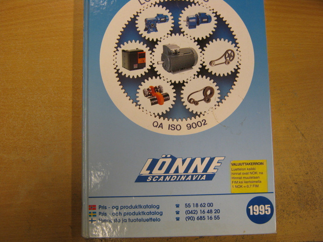 tuoteluettelo Lönne Skandinavia 1995