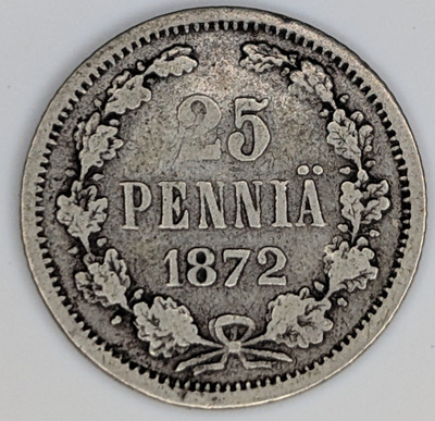 25 Penniä 1872