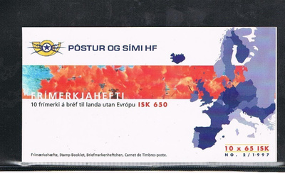 Islanti 1997 - Europa CEPT 65kr vihko  ++