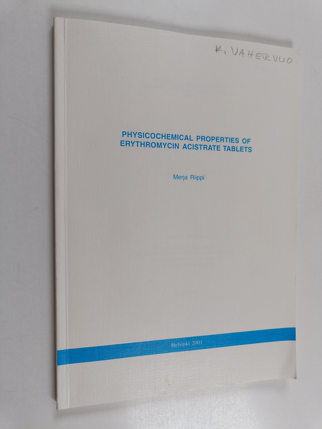 Merja Riippi : Physicochemical Properties of Erythromycin...