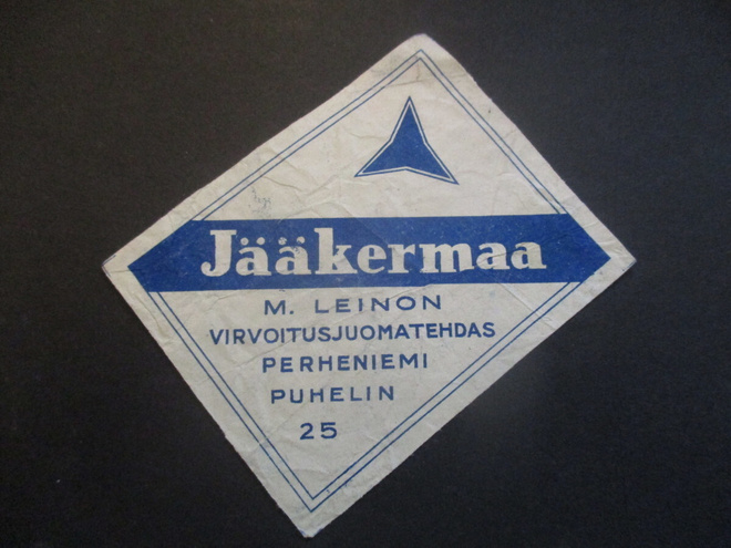 VANHA JUOMAETIKETTI - JÄÄKERMAA PERHENIEMI (AB17)