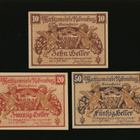 Itävalta Notgeld 10, 20, 50 Heller, Rabensburg 1920 - pikkukuva 1