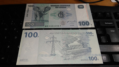 Congo Kongo 100 francs 2007 UNC