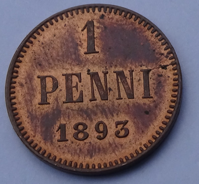 1893 1 penni kl8