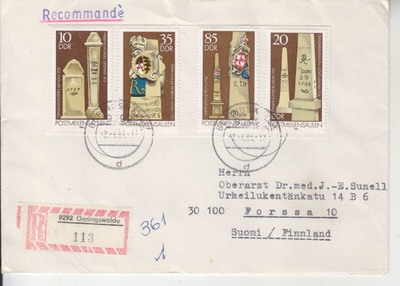 Saksa DDR1984 Postin matkatolppia.