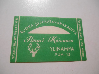 TT Etiketti Ilmari Koivunen Ylinampa