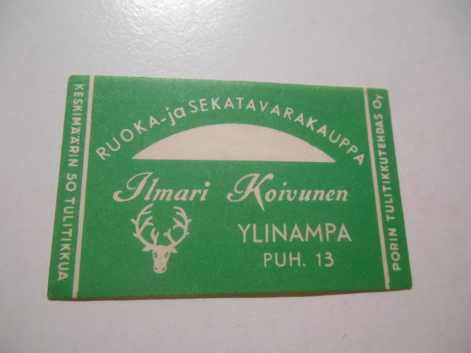 TT Etiketti Ilmari Koivunen Ylinampa