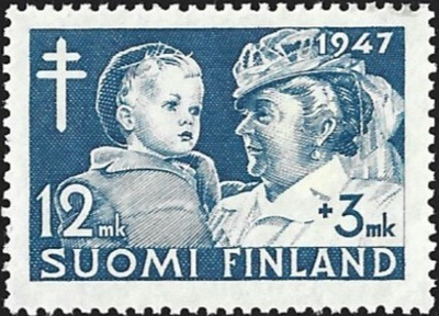 1947 Tuberkuloosi merkki 12 + 3 mk ** LaPe 339