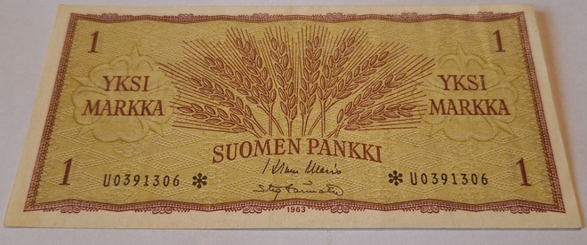 1mk seteli 1963