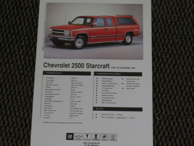 1991 Chevrolet 2500 Starcraft Pick-up esite - KUIN UUSI