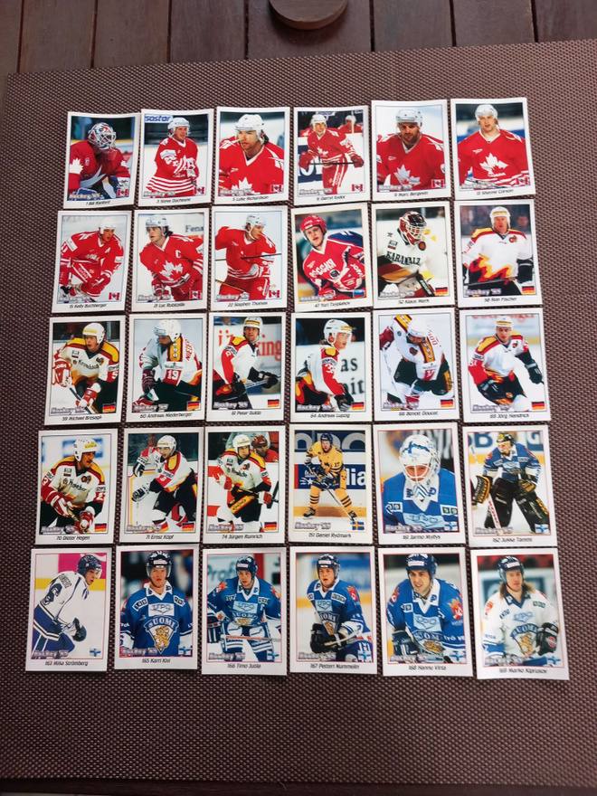Panini Hockey '95 tarrat 1 € kpl