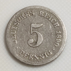 Saksa 5 Pfennig 1890A - pikkukuva 1
