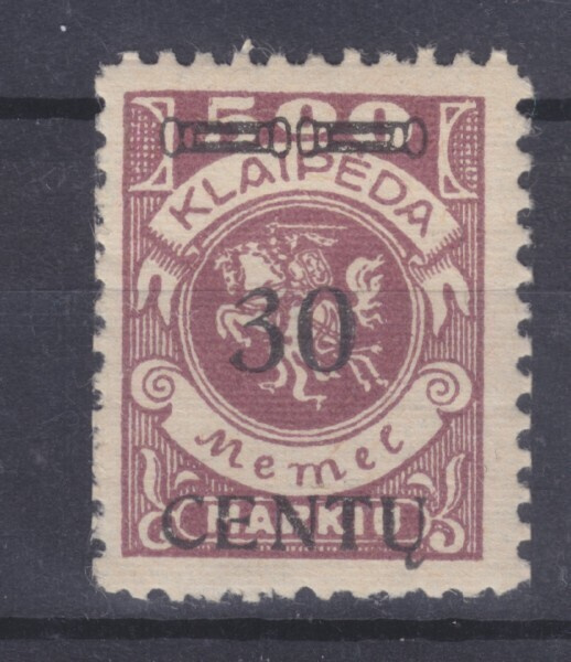 Saksa reich Memel 1923 Mi 172