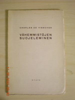 Charles de Visscher: Vähemmistöjen suojeleminen