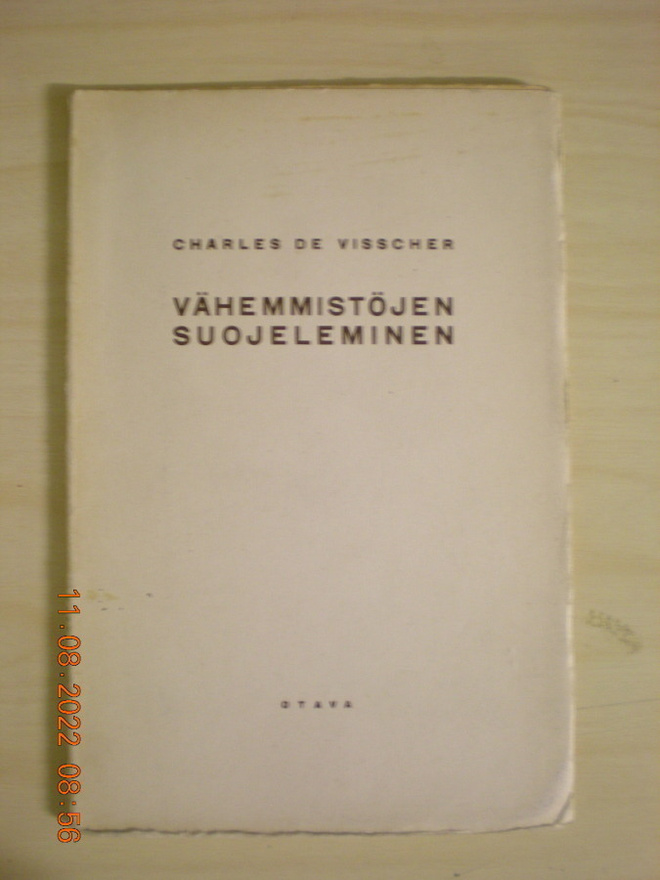Charles de Visscher: Vähemmistöjen suojeleminen