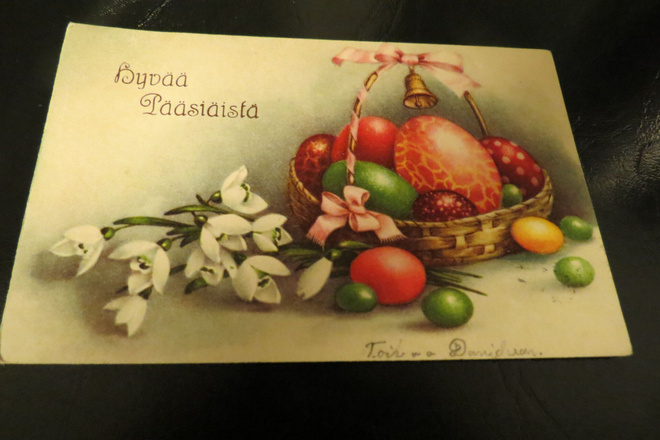 PÄÄSIÄISKORTTI VANHA  1937 KULKENUT