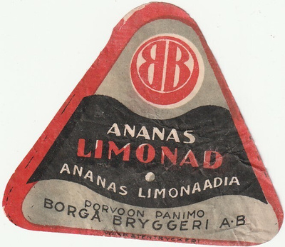 JUOMA ETIKETTI -  PORVOO ANANAS LIMONAADIA  (K15-S84)