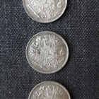 Vanha hopea raha 3 kpl, 50 penniä v. 1914, 1915 ja 1916 - pikkukuva 4