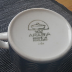 Arabia vanha kahvikuppi+lautanen piippuleimalla hieno 2kpl - pikkukuva 3