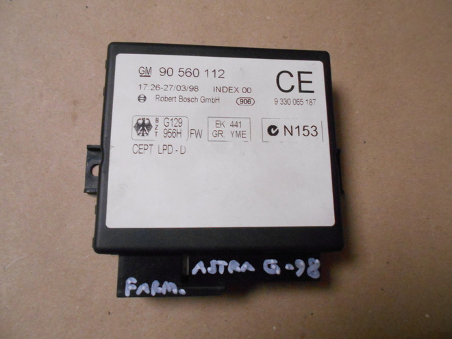 Kontrollimoduli GM 90560112. Opel Astra G, 1998-2009