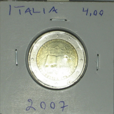 2007 Italia 2 euro Aihe : Rooman sopimus kulkematon