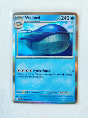 Wailord Holo Rare