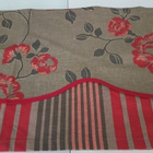 Kukka+raita -kuosillinen Verhokappa / Verho 40 x 280 cm - pikkukuva 2