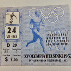 VANHA Lippu Pääsylippu Olympia Helsinki 1952 24.7.52 Stadion - pikkukuva 1
