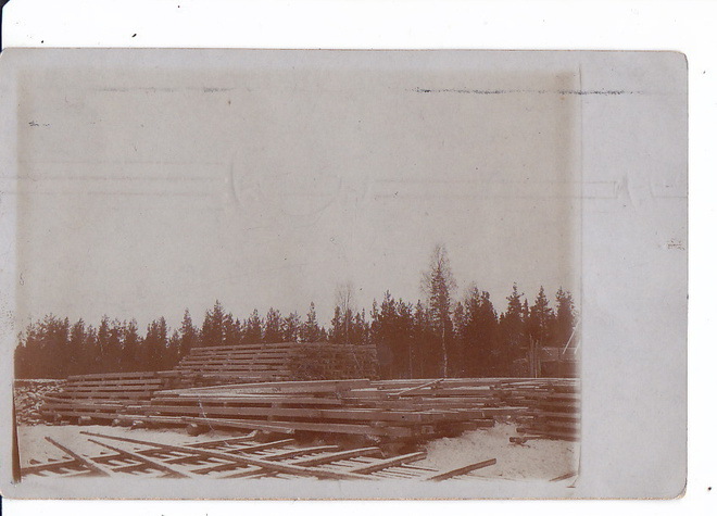 VANHA Valokuva Postikortti Viipuri Saha 1908