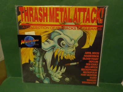 V/A - THRASH METAL ATTACKS EX+/EX+ US 1987 LP