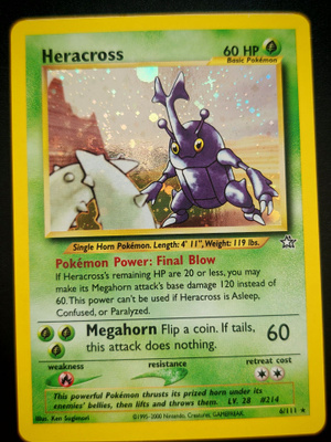 Pokemon kortti Heracross Neo Genesis holo