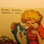 MUSTA PEKKA Yksi Pelikortti VANHA Sirkku Sivellin - pikkukuva 3