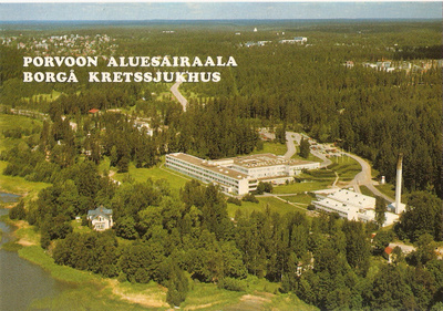 Porvoo : Aluesairaala. Ilmakuva. Ei kulk.