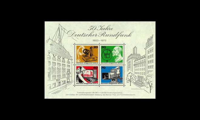 Berlin 455-8BL4 ** Radiotoiminta 50v blokki (1973)