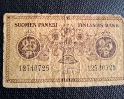 25 pennin seteli, 1918