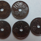 Raha kolikko10 Penniä,sotavuosi 1943 5kpl - pikkukuva 1