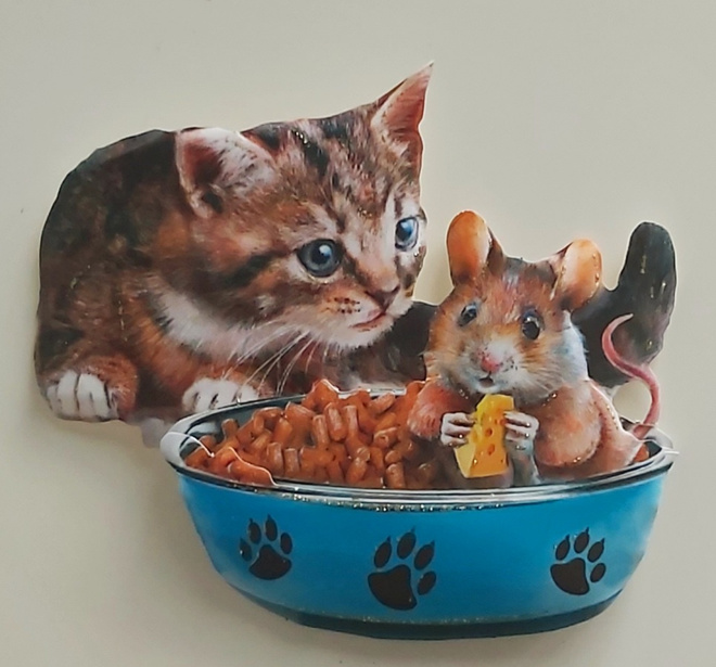 3D-KORTTIKUVA "Kissa ja hiiri"