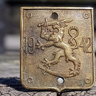 Sodanaikainen talkoomerkki - 1942. Ommeltava. Halkaisija - 2 - pikkukuva 2