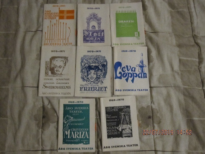 Åbo svenska teater ohjelma lehtisiä 1969-1971