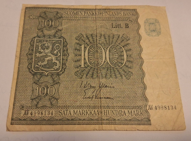 100mk seteli 1945.