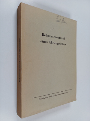Referentenentwurf des aktiengesetzes