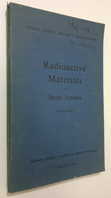 Atomic Energy Research Establishment : Radioactive Materi...
