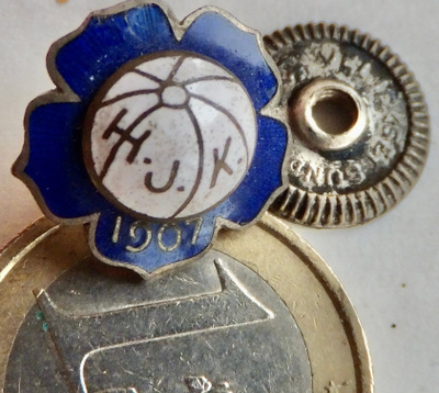 VANHA Ruuvimerkki HJK 1907 Jalkapallo Pullea Velj. Sundqvist