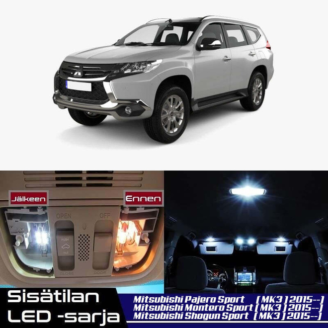 Mitsubishi Pajero Sport (MK3) Sisätilan LED-sarja 15-osain