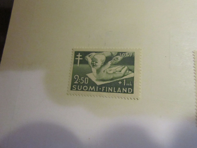 1947 tuperkuloosi 2,50 mk , postituore